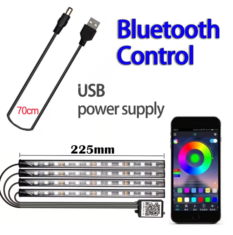 DriveNeat™ RGB LED Interior Car Lights – App Controlled Ambient Lighting